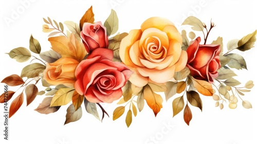A vibrant bunch of flowers on a clean white background. Perfect for various design projects