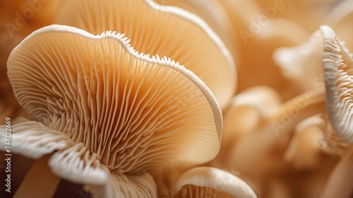 Close up shot of a group of mushrooms. Suitable for nature and food-related projects