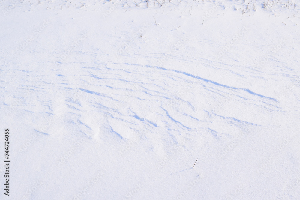 wind shaped snow surface