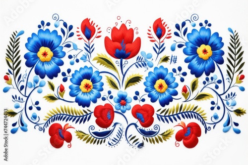 Vibrant floral pattern suitable for various design projects