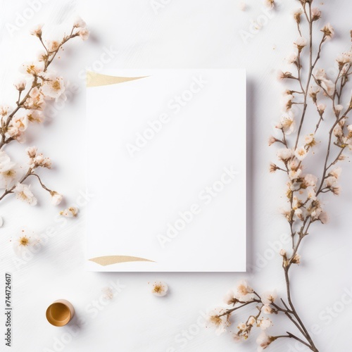 Stunning White Card Invitation Mockup on a Clean Background