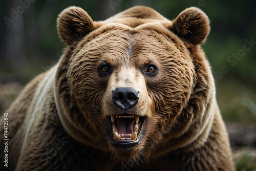 bear face close up