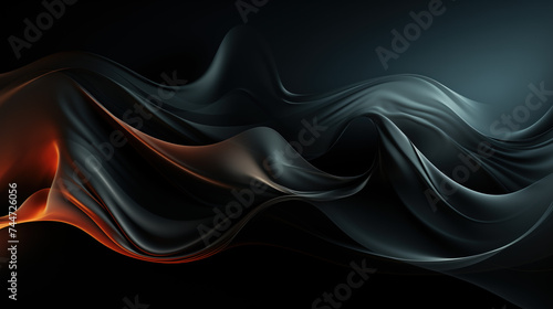 Abstract black background with haze