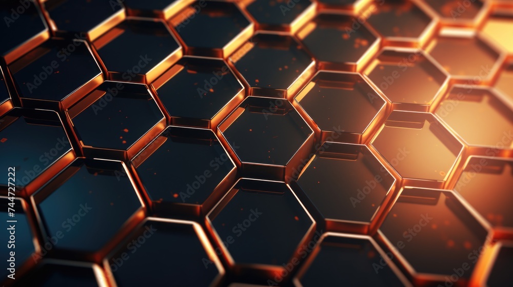 Close up view of a bunch of hexagons. Suitable for backgrounds and design elements Close up view of a bunch of hexagons. Suitable for backgrounds and design elements