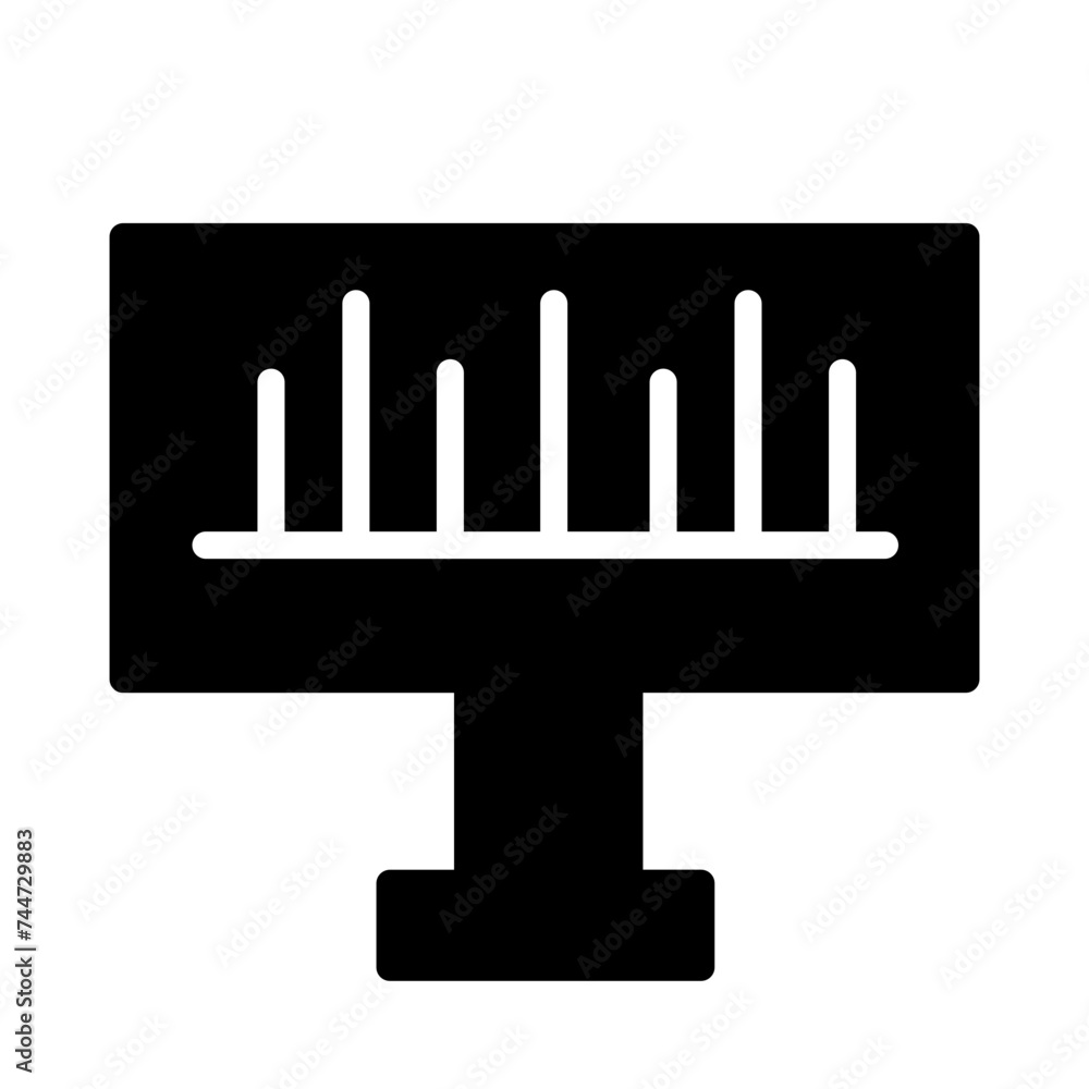 Money Chart Diagram Glyph Icon Money Chart Diagram Glyph Icon