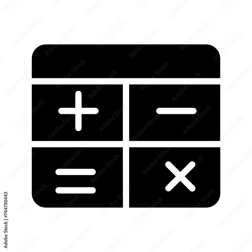 Add Calculate Calculator Glyph Icon Add Calculate Calculator Glyph Icon