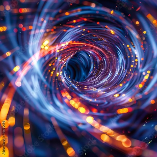 Close up of a swirling visual portal the key to unlocking faster than light transportation