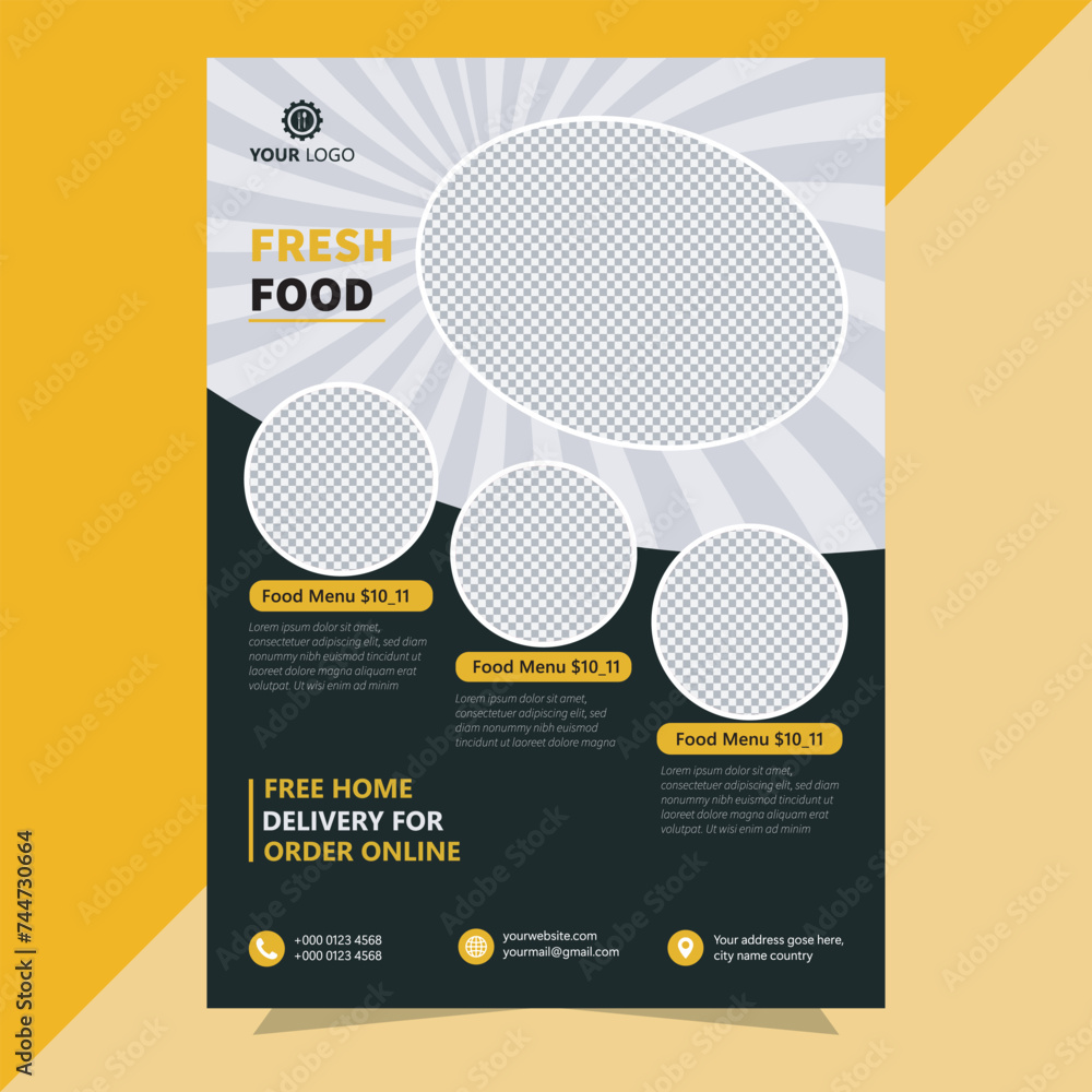 Fast Food Flyer Design Template cooking, cafe and restaurant menu, food ordering, junk food. Pizza, Burger, Modern food flyer template flyer design layout space for photo background Fast Food Flyer Design Template cooking, cafe and restaurant menu, food ordering, junk food. Pizza, Burger, Modern food flyer template flyer design layout space for photo background