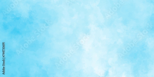Abstract Sky cloud landscape blue background with tiny clouds, shiny and clear painted light blue clouds watercolor background, sky clouds for wallpaper backdrop background.