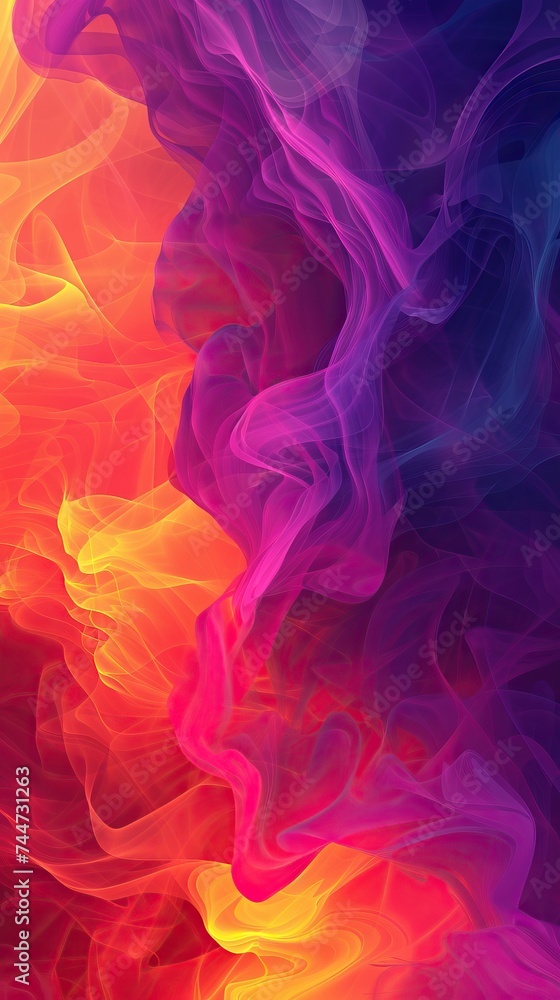 Obraz premium Mesmerizing swirls of colorful smoke blending in an abstract artwork