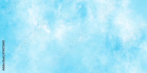 Simple blue color watercolor vector background, Abstract beautiful light blue cloudy sky clouds with stains, The summer is colorful clearing day Good weather with natural clouds.