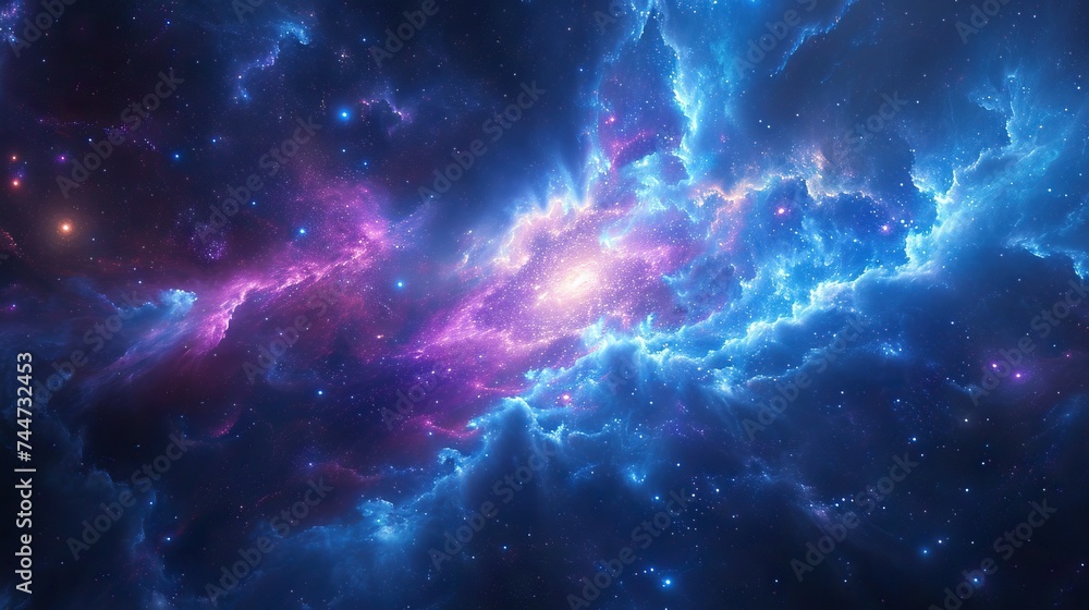 Fototapeta premium Majestic cosmic nebula in deep space