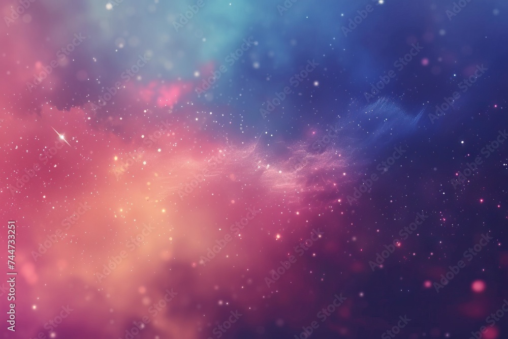 Cosmic dreamscape with colorful nebula background