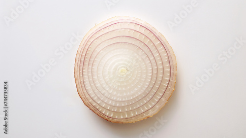 a studio photo of a single, fresh onion vegetable, isolated on a clear white background