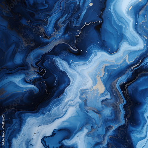 ocean waves, where the blue and white colors swirl together, creating a mesmerizing abstract texture.