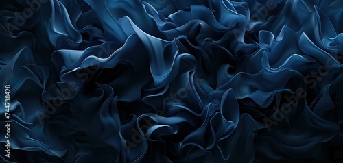 thick smoke on black background dark blue background created with generative ai technology.