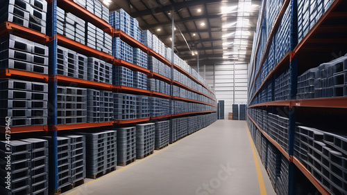 Warehouse for finished products, warehouse for storing metal structures.