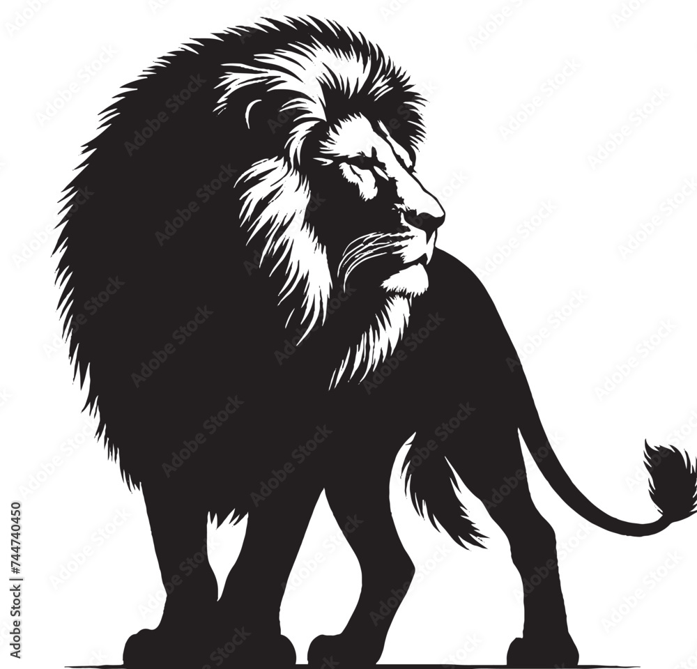 Obraz premium LION SILHOUETTE