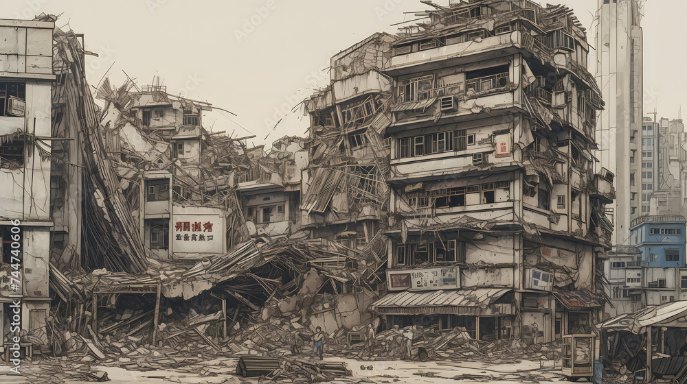 the aftermath of a devastating quake in the capital of china the aftermath of a devastating quake in the capital of china