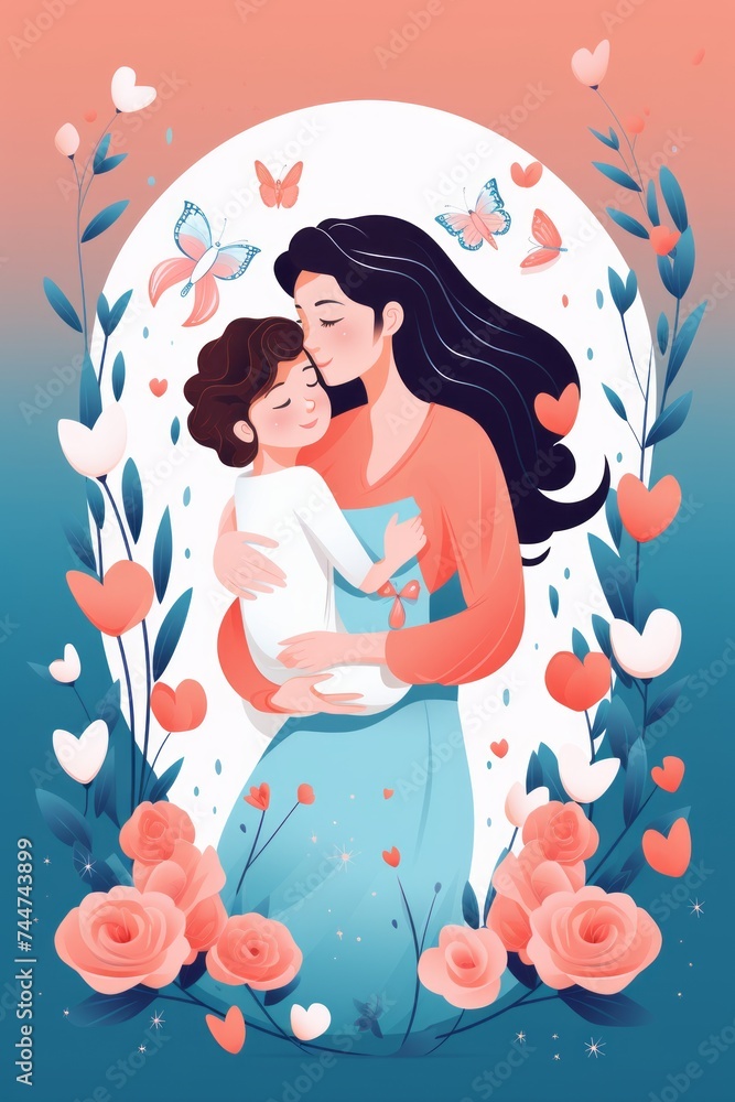 vector graphics illustration for Mother's day vector graphics illustration for Mother's day