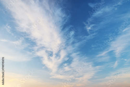 Fototapeta Naklejka Na Ścianę i Meble -  Sky background on sunset.