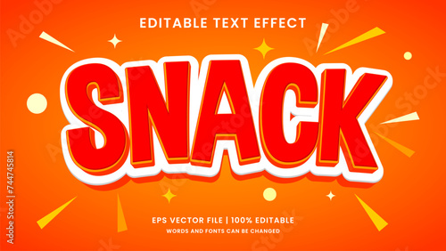 Snack 3d editable text effect food style