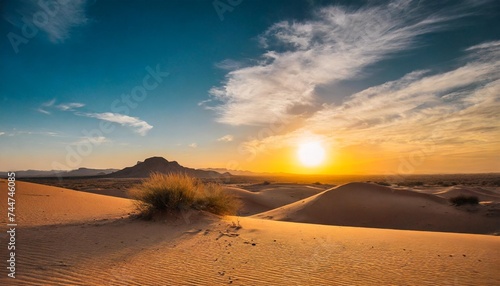 sunset in the desert