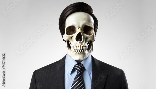 3d render of a human skeleton isolated on white background