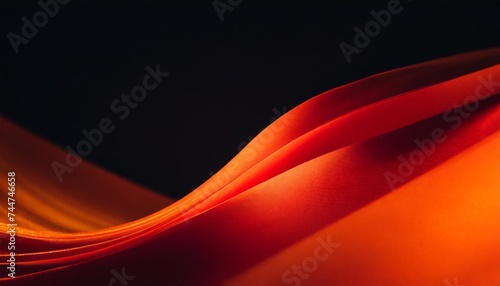 vibrant red orange color gradient on black background grainy gradient luminous color wave copy space