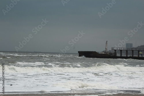 Odesa. storm on the sea