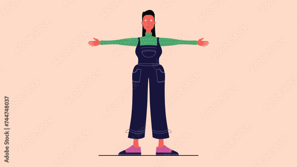 Shrugging Shoulders Confused Young Woman Vector. Confusion Pensive Unsure Girl Shrugging, Expression, Gesture And Reaction. Uncertainty Surprised Character Shrug Flat Cartoon Illustration
