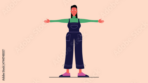 Shrugging Shoulders Confused Young Woman Vector. Confusion Pensive Unsure Girl Shrugging, Expression, Gesture And Reaction. Uncertainty Surprised Character Shrug Flat Cartoon Illustration
