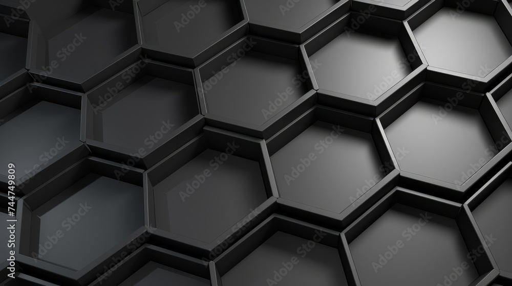Luxurious Black Gemstone Hexagon Grid Background. Luxurious Black Gemstone Hexagon Grid Background.