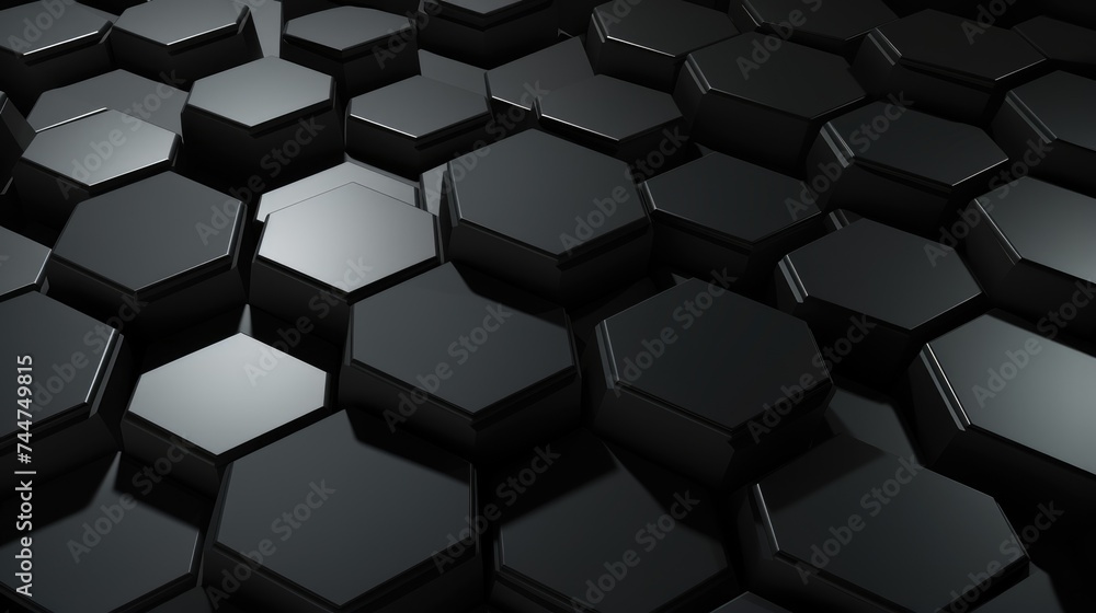 Luxurious Black Gemstone Hexagon Grid Background. Luxurious Black Gemstone Hexagon Grid Background.