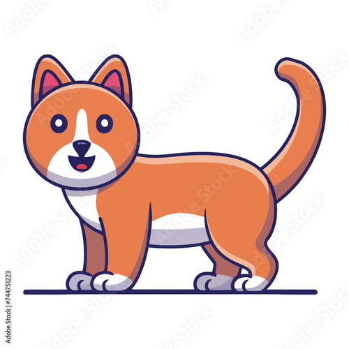 cute cat animal  drawing cartoon illustration