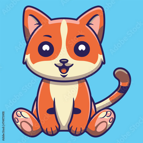 cute cat animal  drawing cartoon illustration