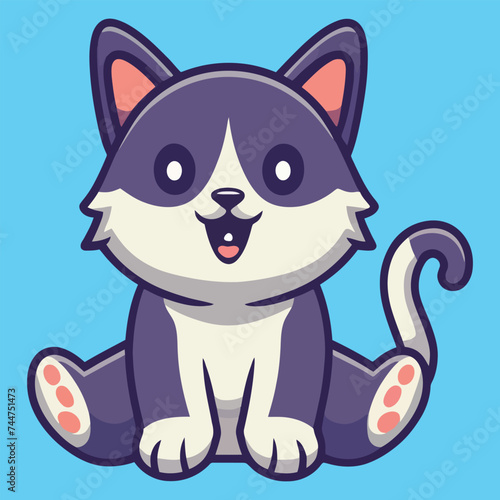cute cat animal  drawing cartoon illustration