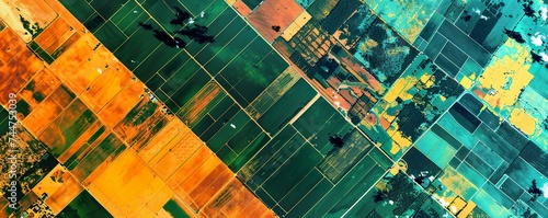 Satellite imagery analysis for crop health global view on local farming precision from space photo
