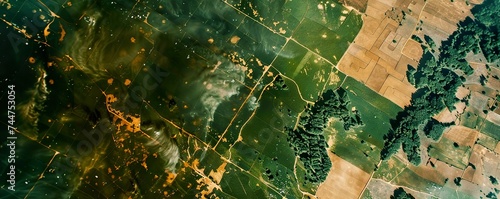 Satellite imagery analysis for crop health global view on local farming precision from space photo