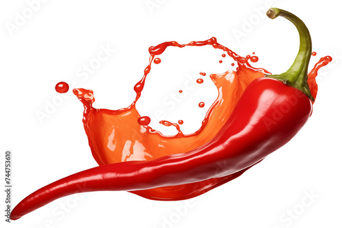 Falling bursting chili pepper Hot sauce PNG splash Isolated on Transparent and White Background - Grooming Products , Drop of liquid stroke With clipping path - hot Food Restaurant advertising