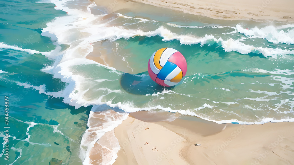 Obraz premium volleyball on the beach