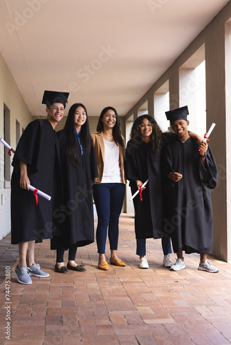 Diverse group of graduates celebrate their achievement