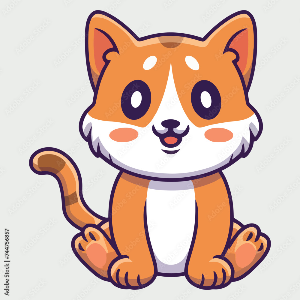 cute cat or kitten Animal meow, cartoon pets exact vector collection Illustration cute cat or kitten Animal meow, cartoon pets exact vector collection Illustration