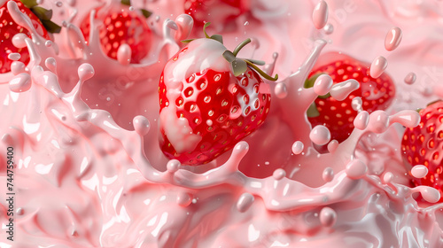 Strawberries in cream