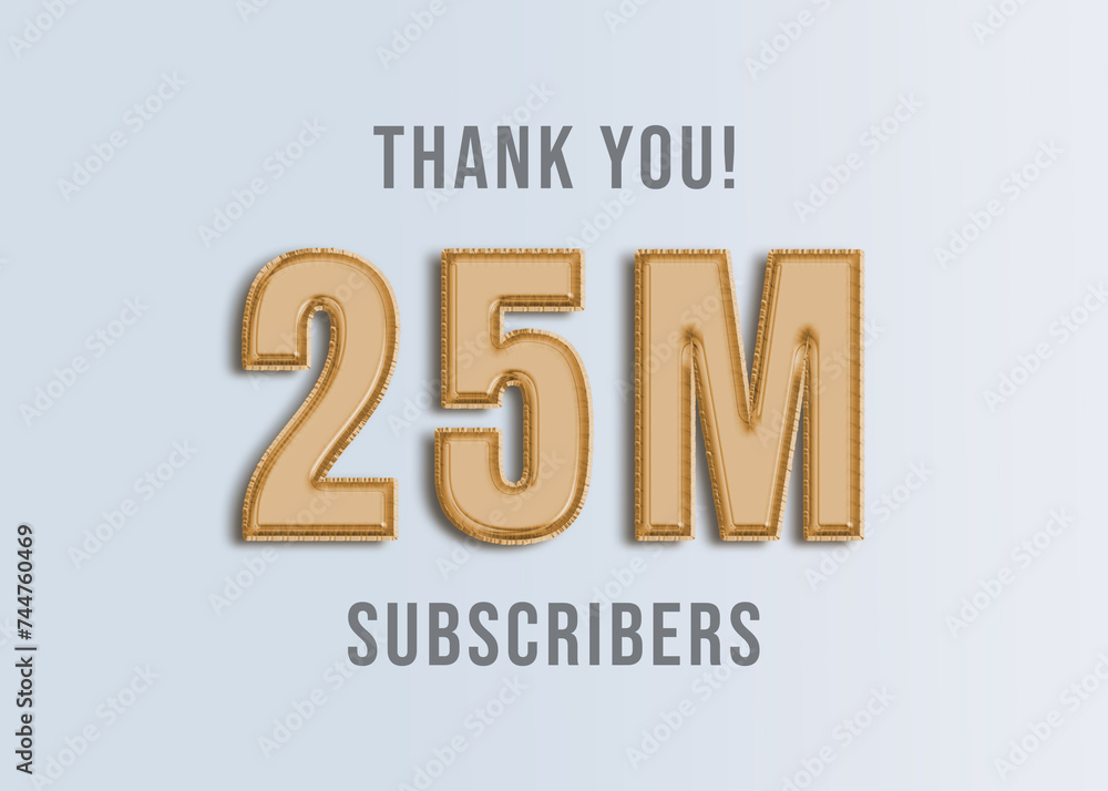 Obraz premium 25M Youtube Subscirber Banner