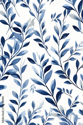 Floral seamless pattern with watercolor forget-me-not flowers and leaves on white background. Wild flowers composition. For wrapping, fabric, wallpaper.