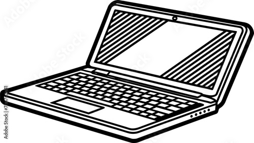 Minimalist bear, elephant, Line art laptop, professionals pretty, businesswoman, logotype badge, Meditation with neuter, icon logo  Silhouette Vector Graphics element illustration