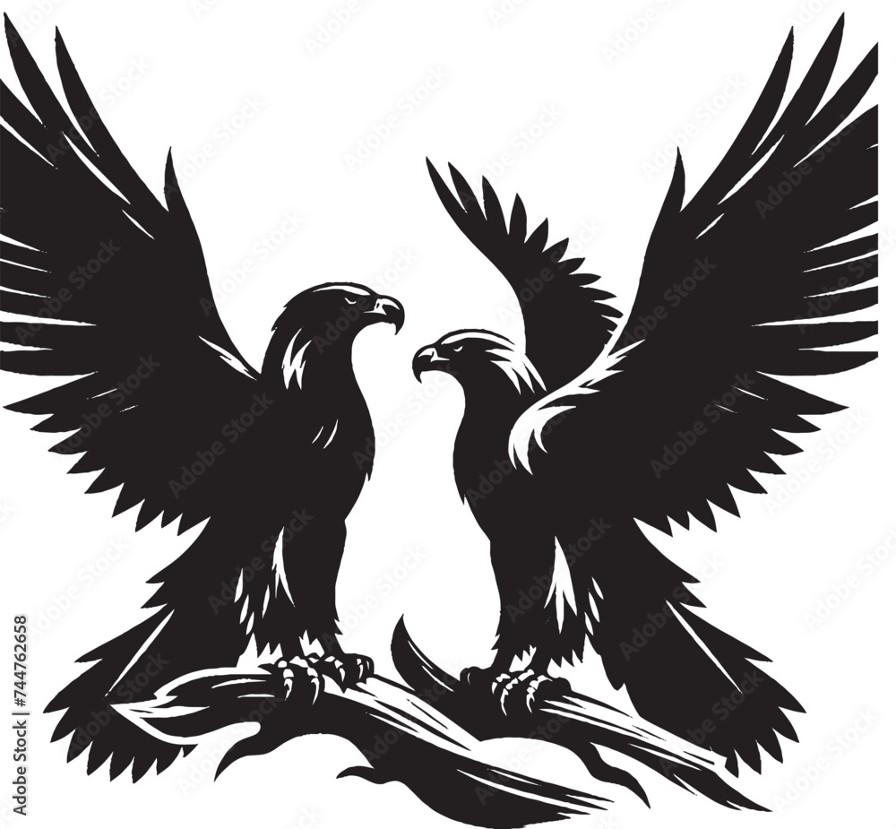 Fototapeta premium eagle silhouetee