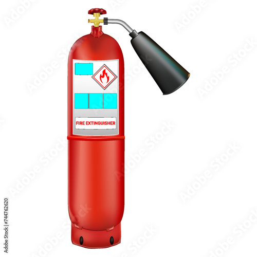 Fire extinguisher isolated on white background. Vector illustration