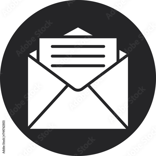 Mail Glyph Circle Icon